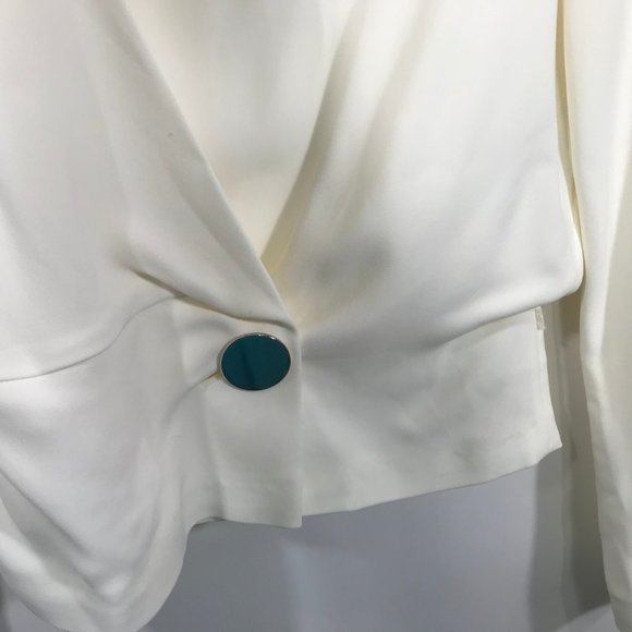 Alexander Wang Long Sleeve Crepe Zip Neck Detail Back Zip Shacket Blouse PS - Picture 2 of 8